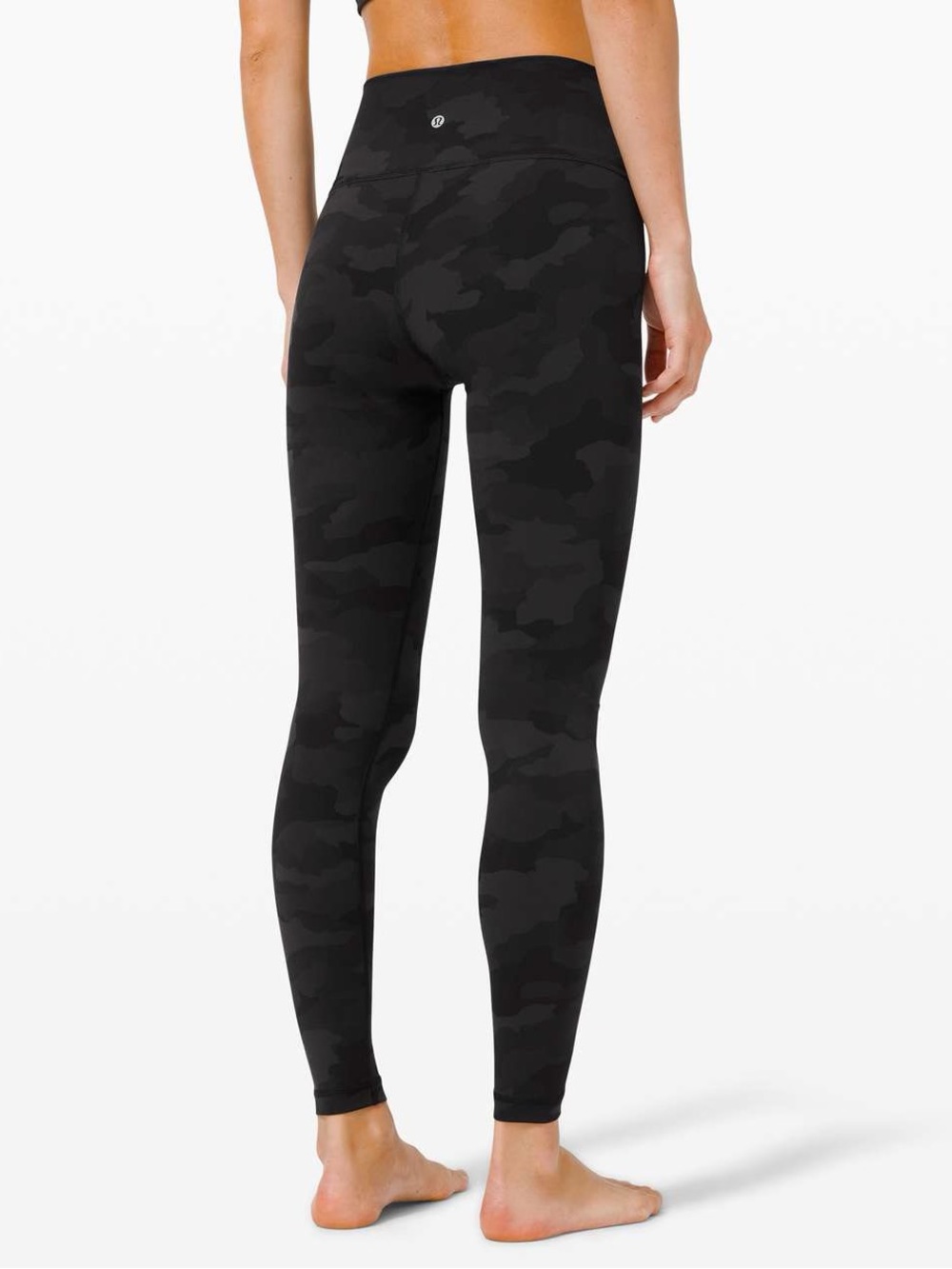 Lululemon Wunder Under High Rise Black Camo Leggings Size 4